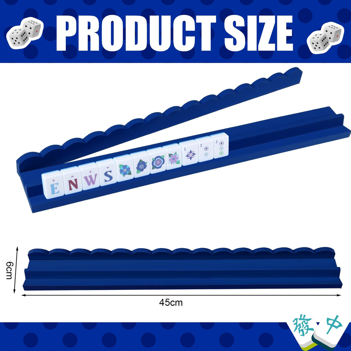 Leinuosen blue tile holder keeps tiles neatly organized during play