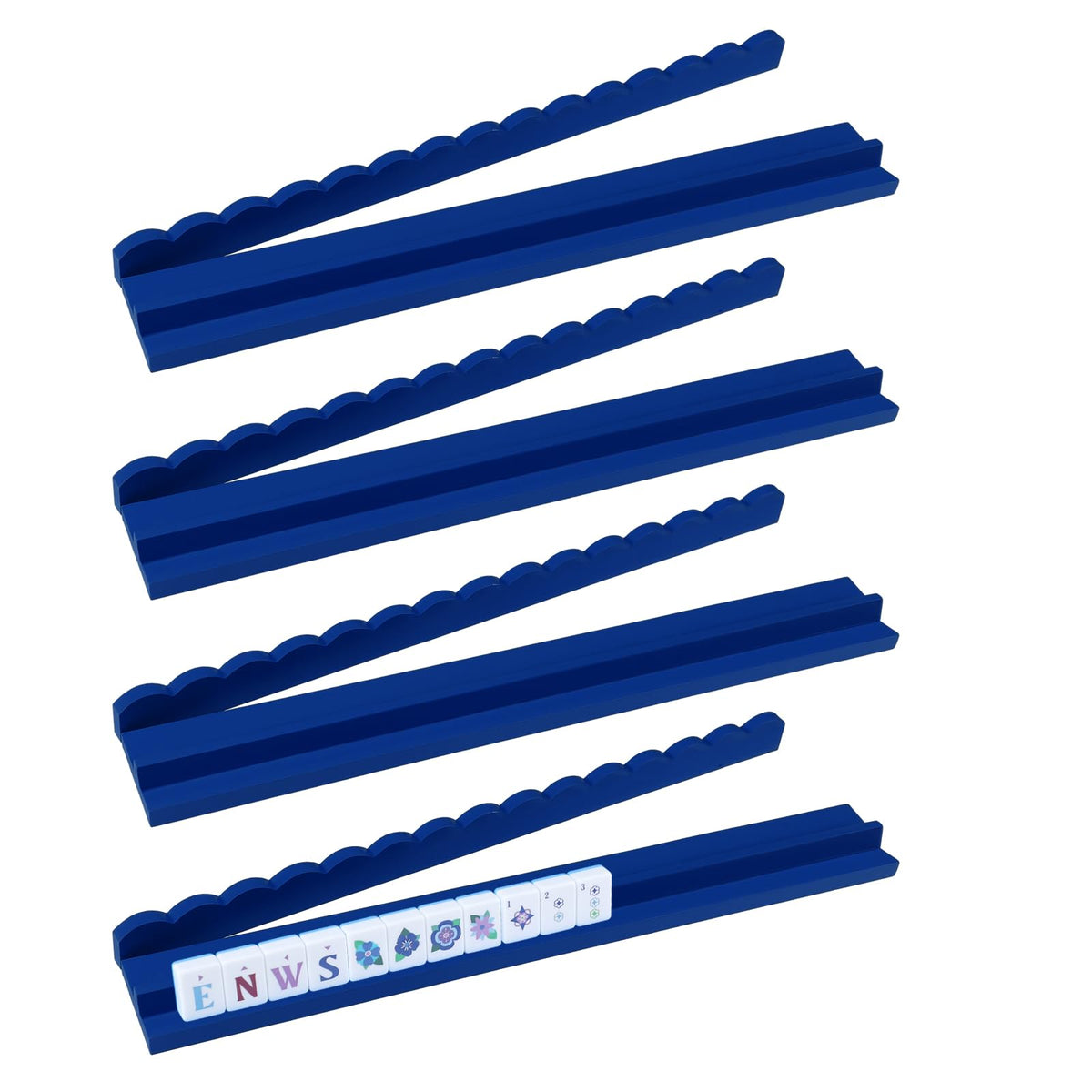 Leinuosen wooden mahjong rack with magnetic pusher for smooth tile handling