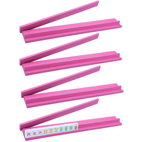 Leinuosen wooden Mahjong racks with pushers keep tiles organized for smooth, focused play