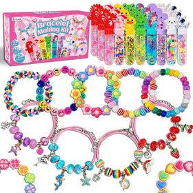 leitait 24-pack bracelet wands kit with colorful beads sparks kids creativity