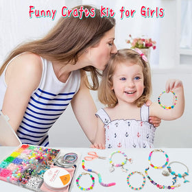 Leitait bracelet making kit includes 12-color clay beads for numerous designs