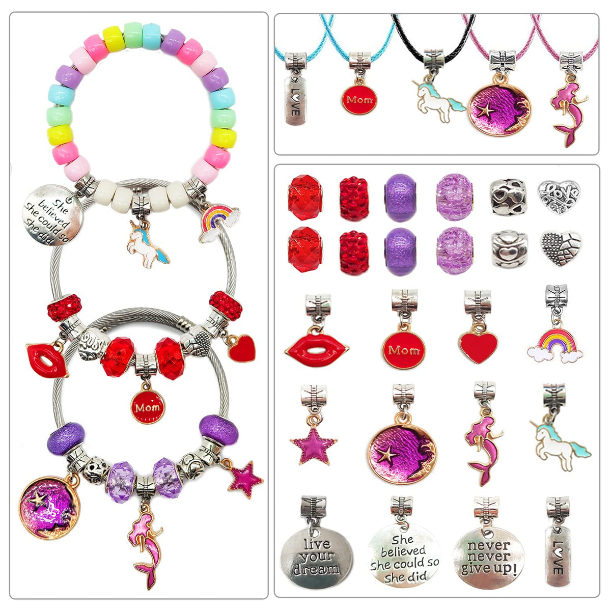 Leitait tools and clasps for easy bracelet assembly.