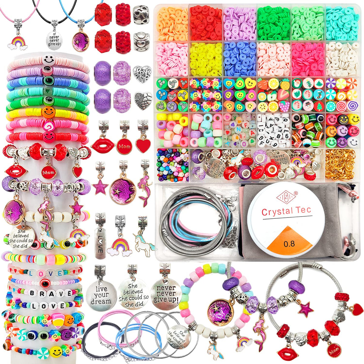 Leitait bracelet kit packaging shows contents for creative jewelry projects.