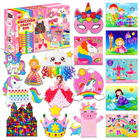 Leitait Unicorn Craft Box open with bright colors to spark creativity for kids.