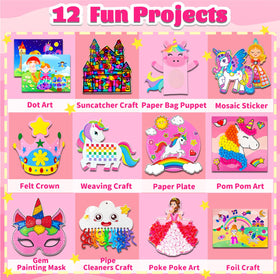 Leitait Unicorn Craft Projects include 12 steps for mess-free fun.