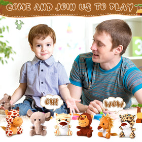 Leitee 30-piece safari plush assortment for party favors