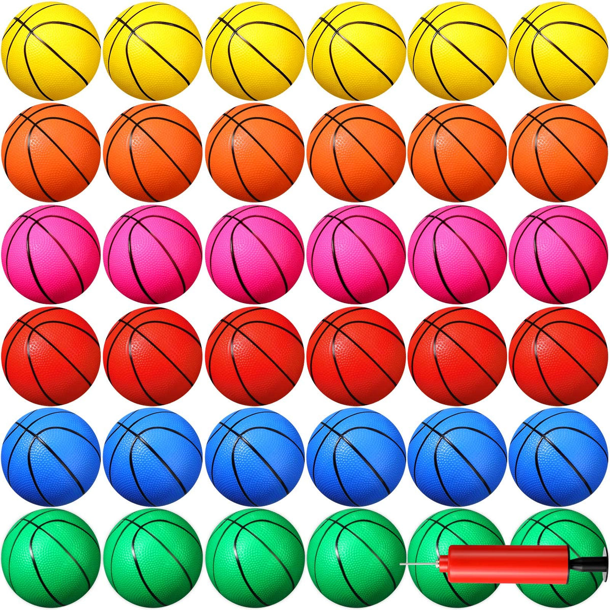 Leitee mini basketballs with textured surface for easy grip during play