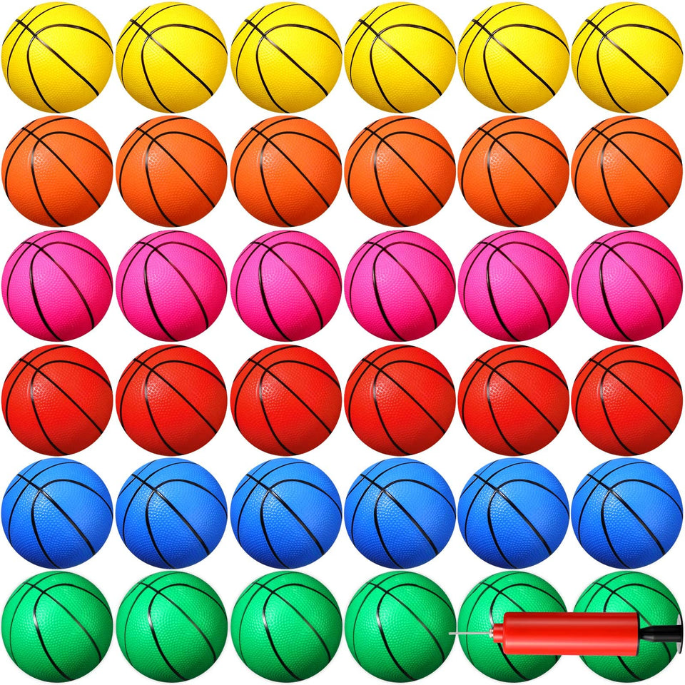 Leitee mini basketballs with textured surface for easy grip during play
