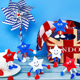 Leitee 4th of July bendable star toy ideal as lightweight parade accessory