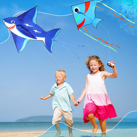 Leitee 6-pack large kite goldfish design, ocean vibe for seaside fun.