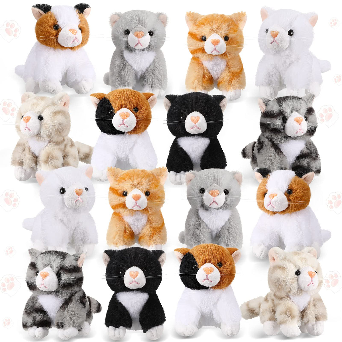 Leitee cat plush 6in nose-to-tail, ideal for party favors and gifts