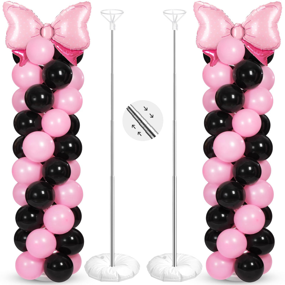 Leitee Coquette pink candy bow balloon for an elegant centerpiece.