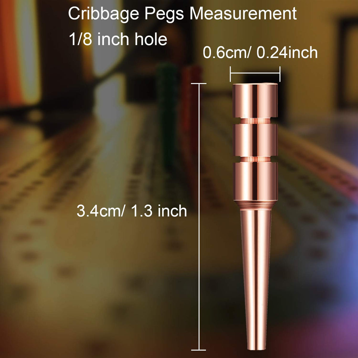 Leitee gold cribbage pegs provide high visibility for scorekeeping