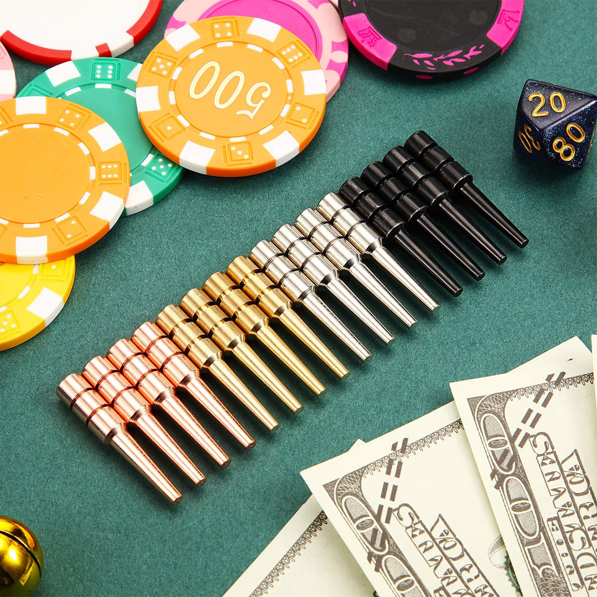 Leitee silver cribbage pegs for high visibility on boards