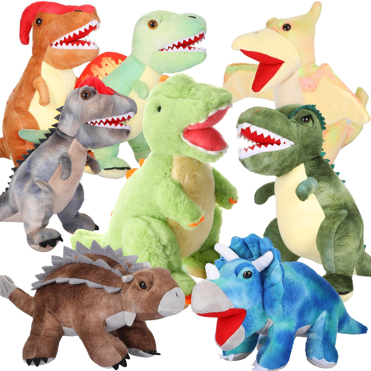 Leitee dinosaur plush set in eight styles sparks imaginative play and gifting.