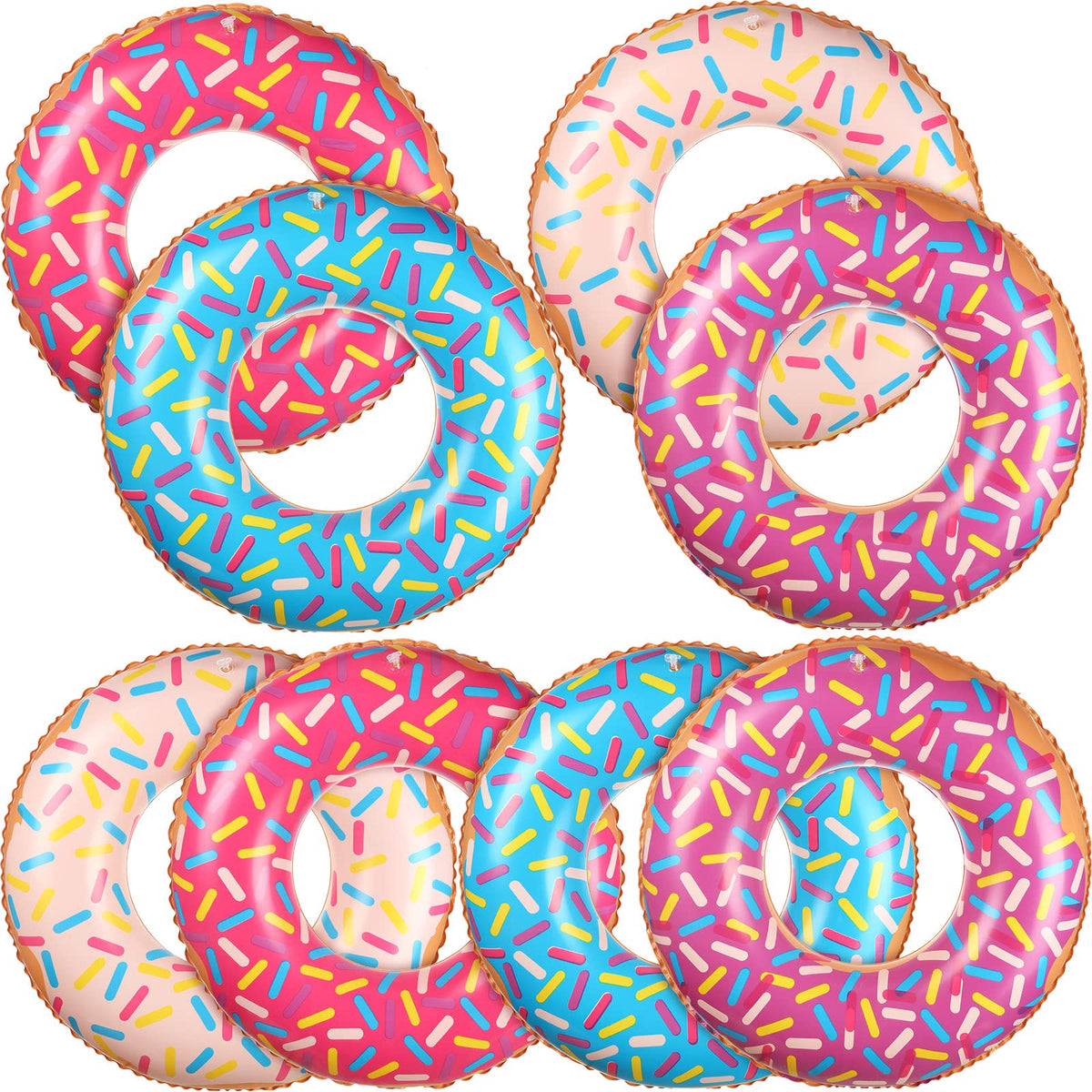 Leitee donut pool float blue sprinkles ideal for safe pool time and fun