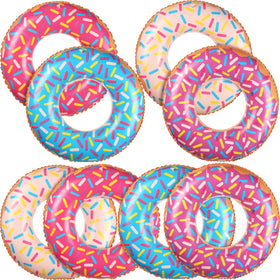 Leitee donut pool float blue sprinkles ideal for safe pool time and fun