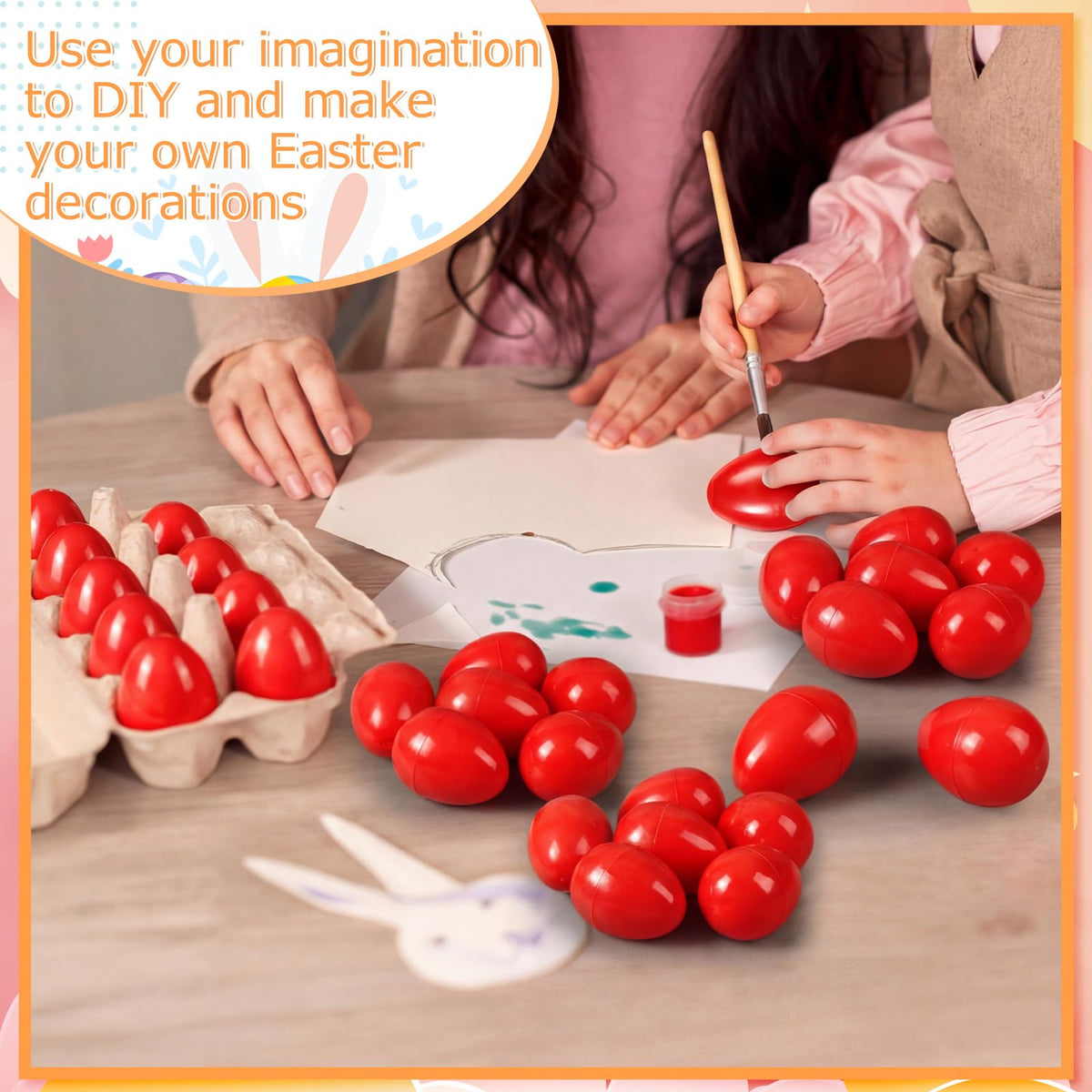 Leitee Easter egg craft idea with sequins and ribbons for festive decorations.