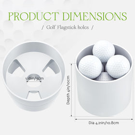 Close-up of Leitee ABS golf hole cup showing durable construction for long-lasting use