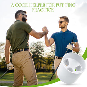 Leitee drainage design on hole cup helps quick ball retrieval