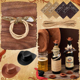 Leitee jute rope bundle creates rustic accents for party arrangements.