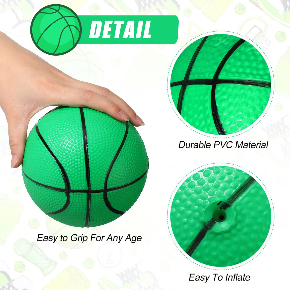 Leitee balls with pump for quick inflation and easy setup