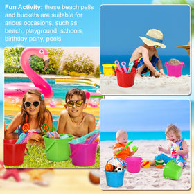 Leitee blue mini sand bucket, lightweight and durable for beach adventures.