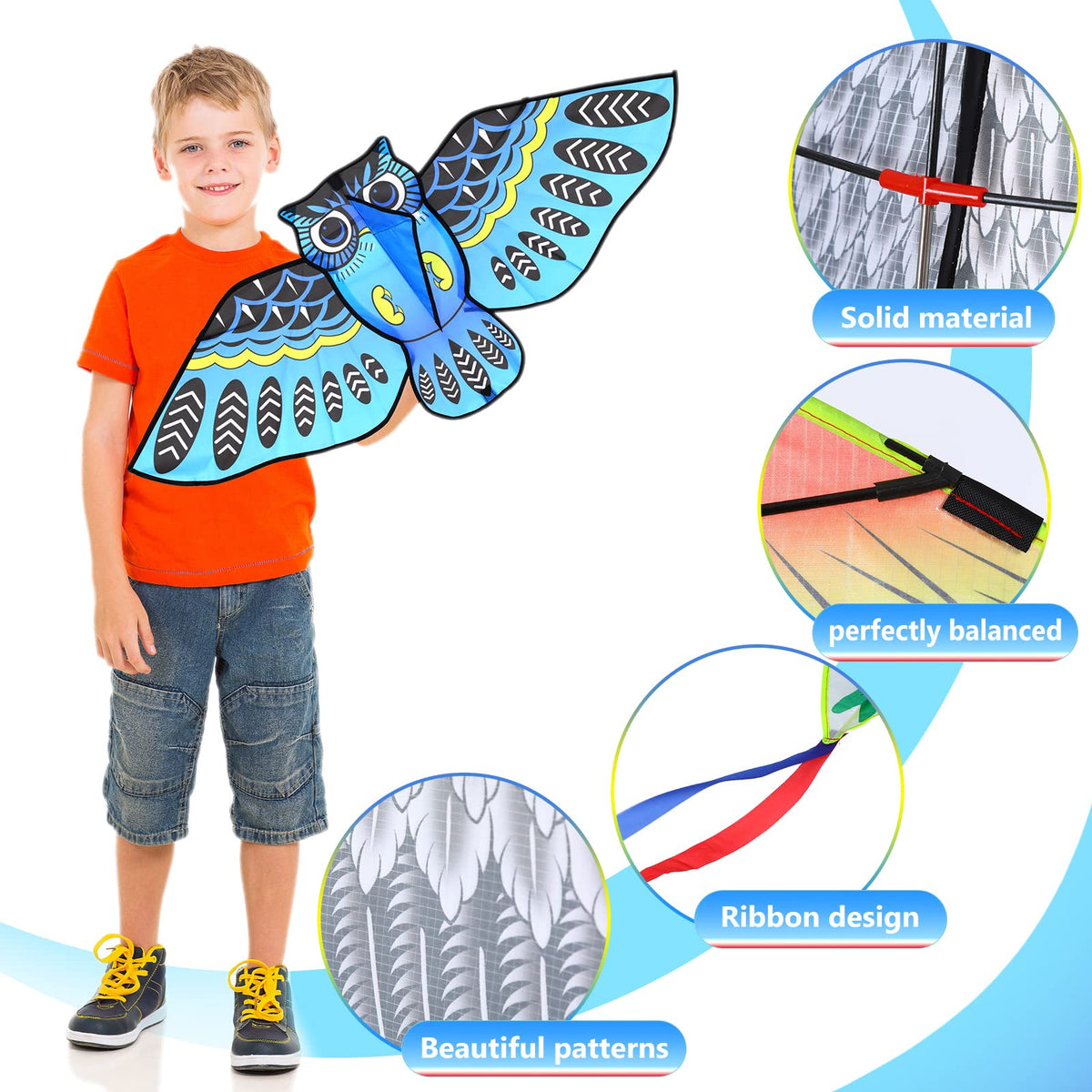 Leitee owl kite, playful design perfect for shared family fun outdoors