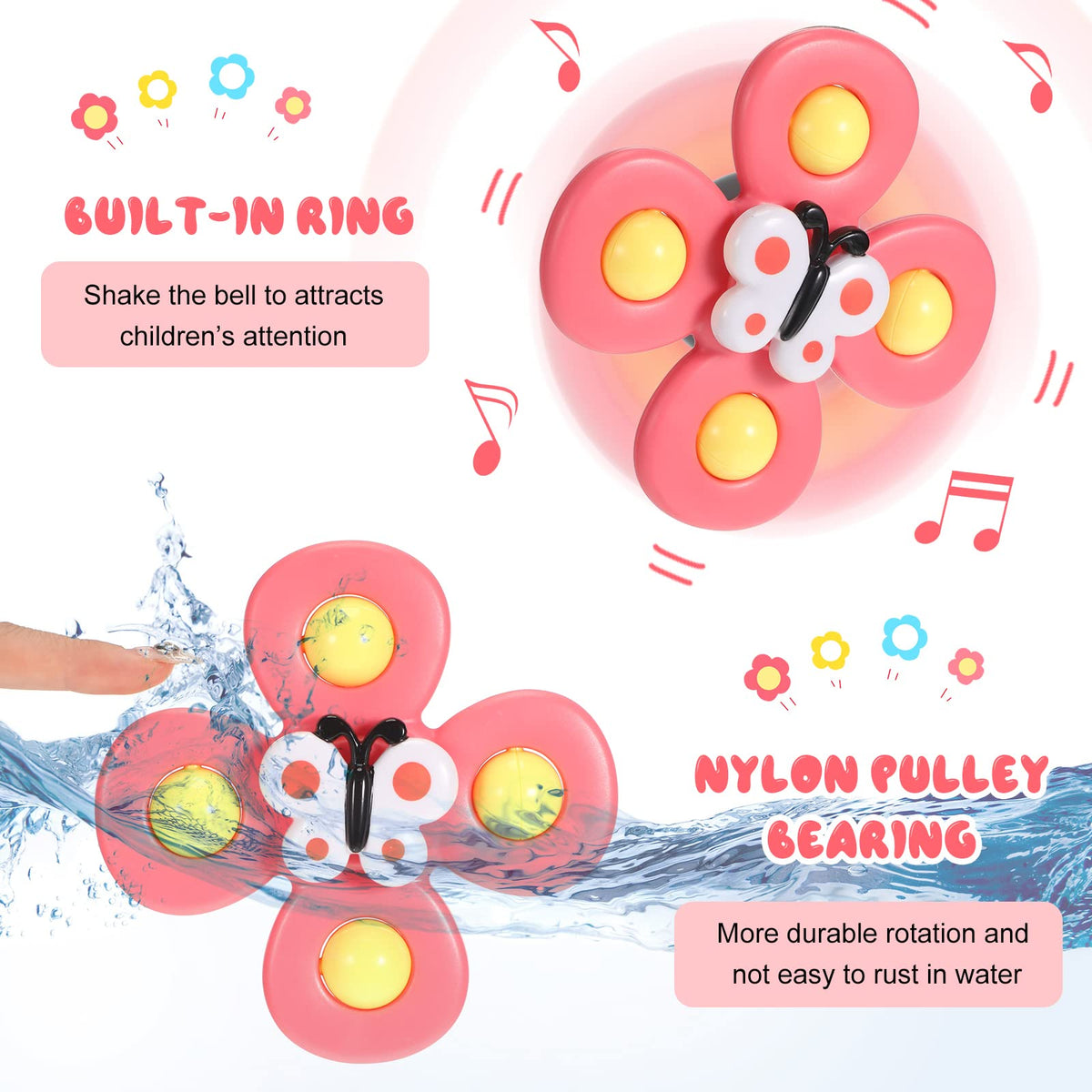 Leitee suction toy attached to tub or glass for mess-free bath play.