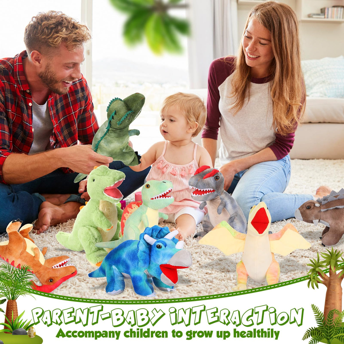 Leitee Triceratops plush 10-12 inch is a great hug companion.