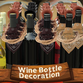 Leitee hat on wine bottle lid offers a simple Western touch.