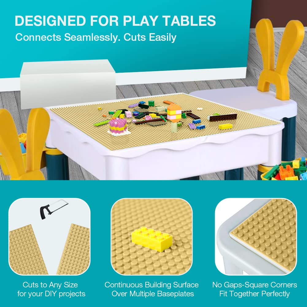 Lekebaby black baseplates provide high-contrast surfaces for detailed designs.