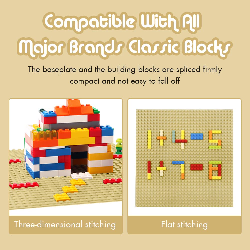 Lekebaby white baseplates create bright, easy-to-see builds for group play.
