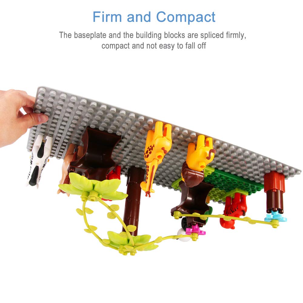 Lekebaby baseplates design enhances sturdy platforms for long-lasting creative play.