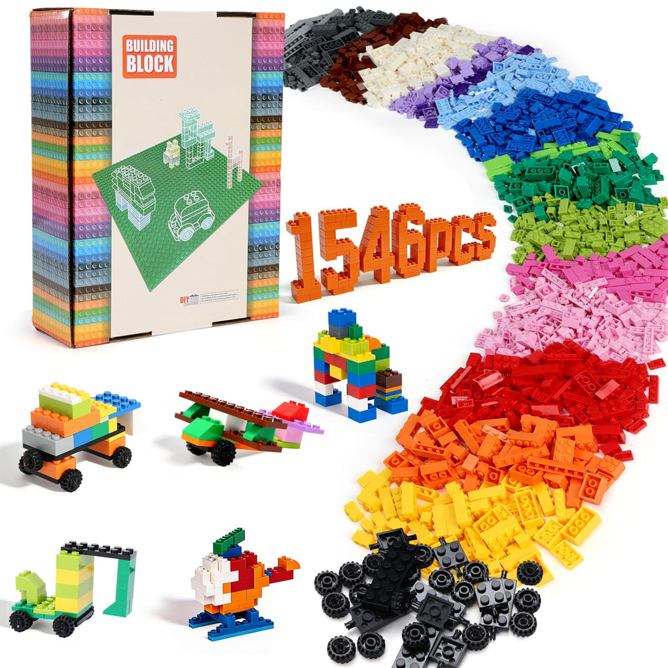 Lekebaby classic bricks 1546 pieces for creative play and learning