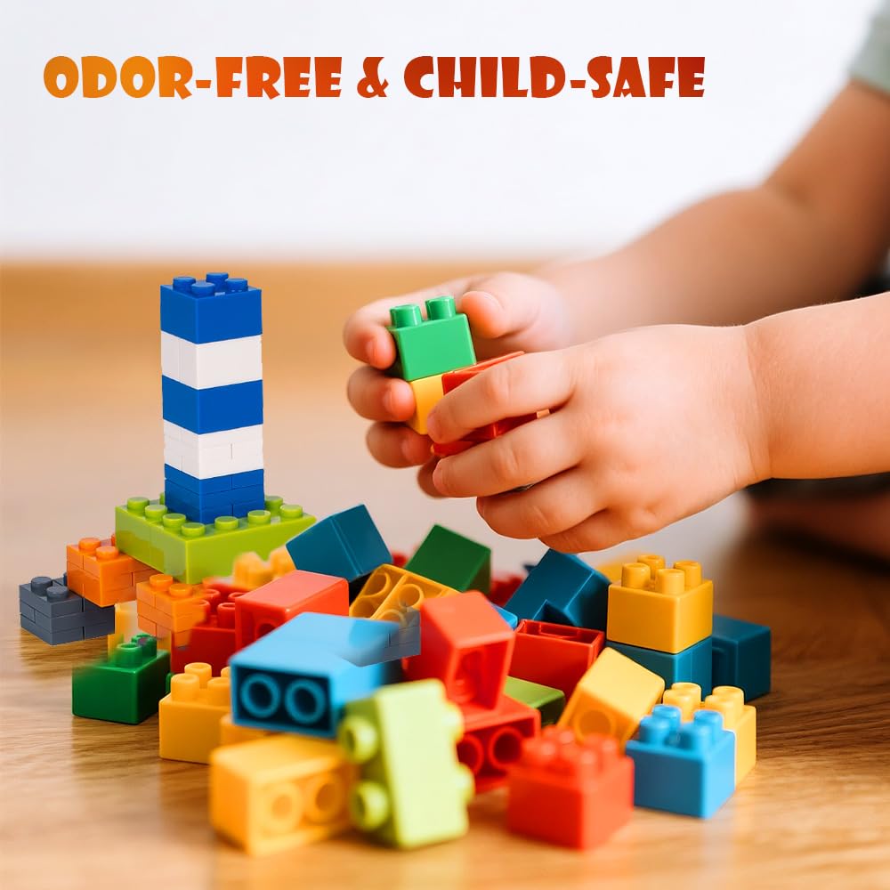 Lekebaby Classic bricks varied shapes pack sparks creative building with colorful pieces