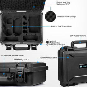 Lekufee IP67 waterproof case protects gear from dust, moisture, and mishaps during outdoor shoots.