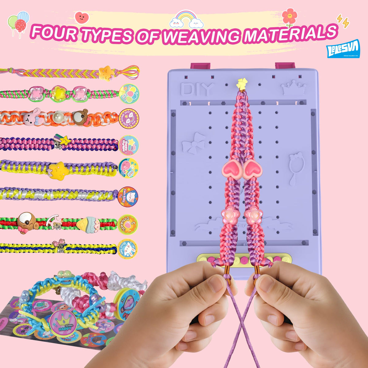 LELESUN rainbow-loops for colorful, textured knits