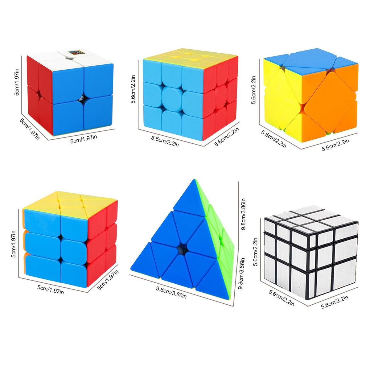 Lelongma pyramid cube ready for multi-direction turns and compact challenges.