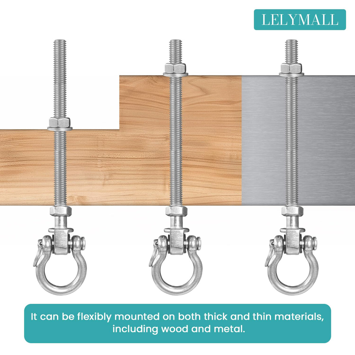 LELYMALL wood beam installation kit for easy indoor or outdoor mounting