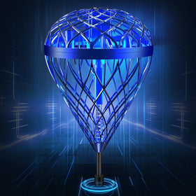 LEMATRIX Flying Bouncing Ball Toy blue in action for dynamic outdoor play.