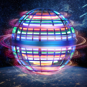 LE MATRIX Flying Orb Ball Toy blue in action for indoor and outdoor fun.