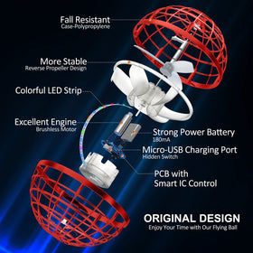 LEMATRIX Flying Orb Ball Toy hovering mid-air enables easy tricks and quick fun.