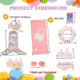 Lembani 18-inch doll mini towel keeps dolls dry after splashy adventures.