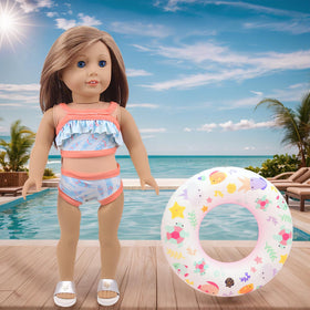 Lembani 18-inch doll swimming ring for pool fun