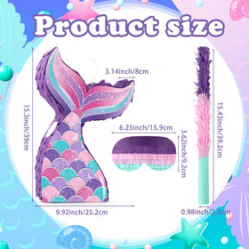 Lemicin mermaid pinata eye mask and stick set, perfect for interactive party games.