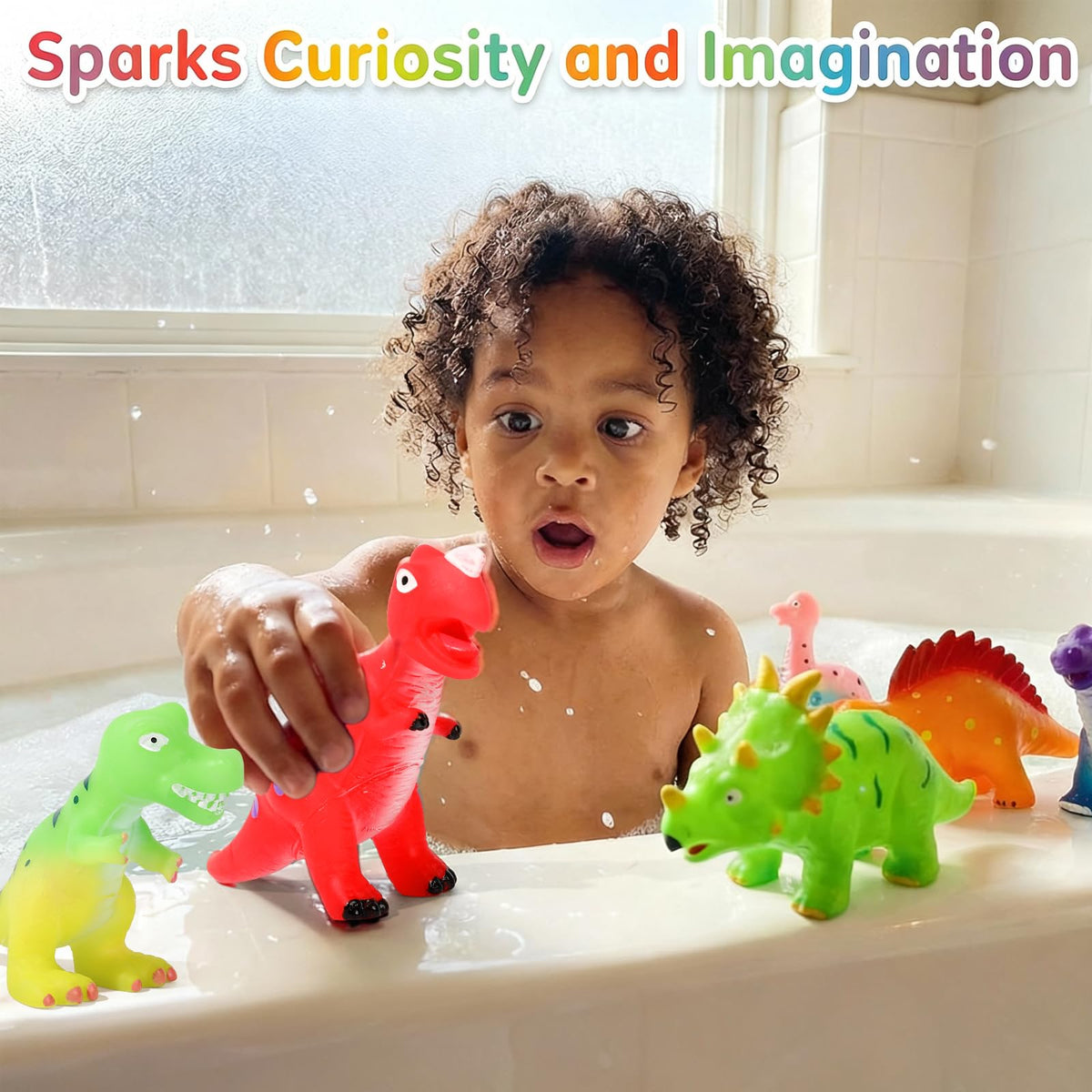 Lemofix durable tear-resistant dinosaur bath toy built to last through splashy sessions.