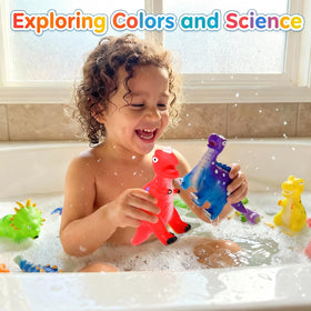 Lemofix dinosaur bath toy with soft edges and easy-grip for little hands.