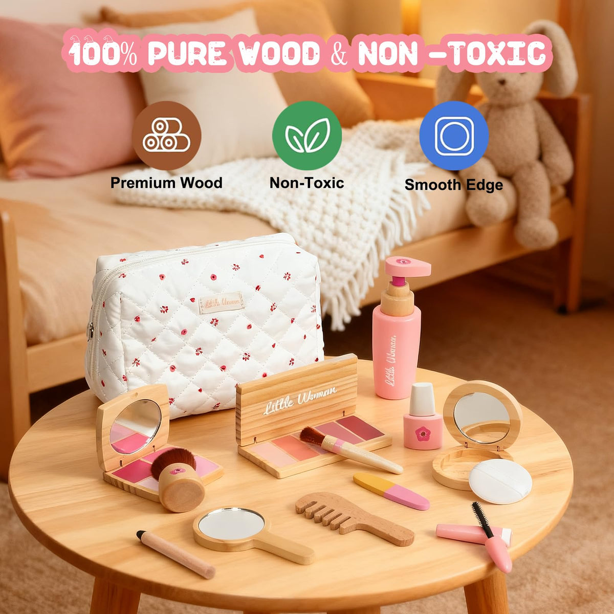 Lemofix wooden palette and brushes spark imaginative role play in toddlers