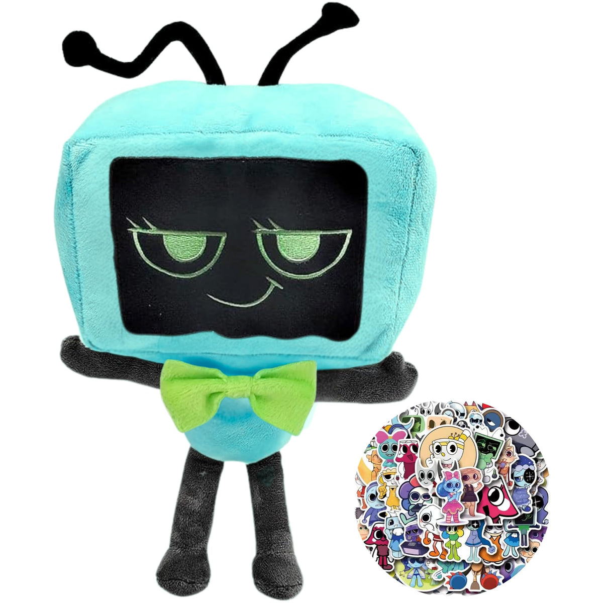 Lemoneon 11-inch Vee plush front view enhances gaming room decor.